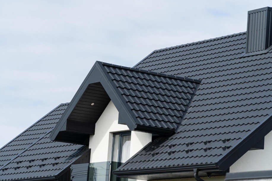 dark grey restored roof