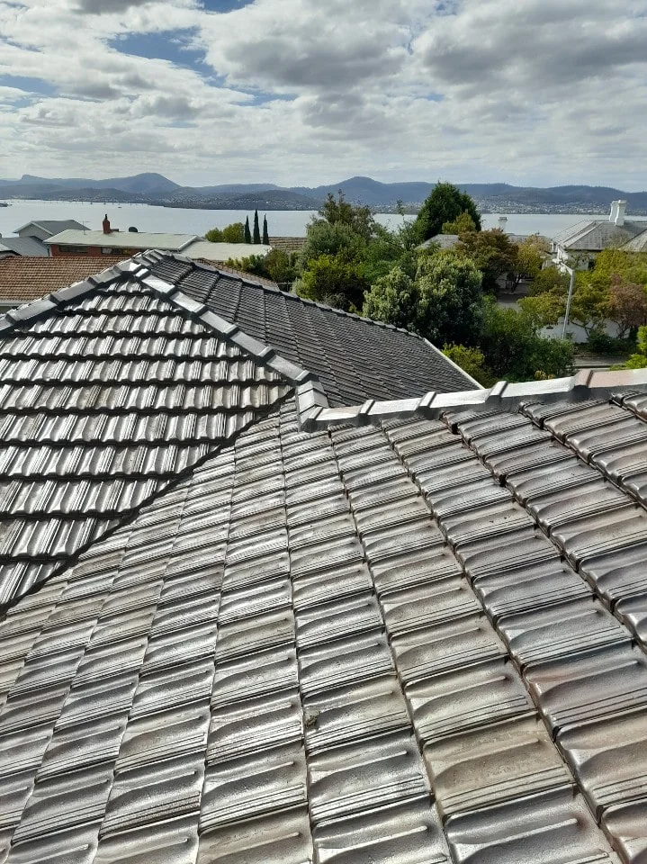 newly restored tiled roof