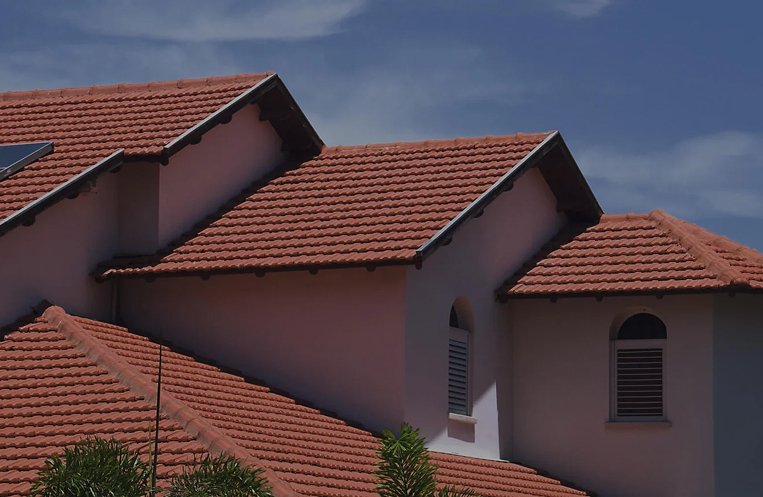 red tiled roof newly fixed