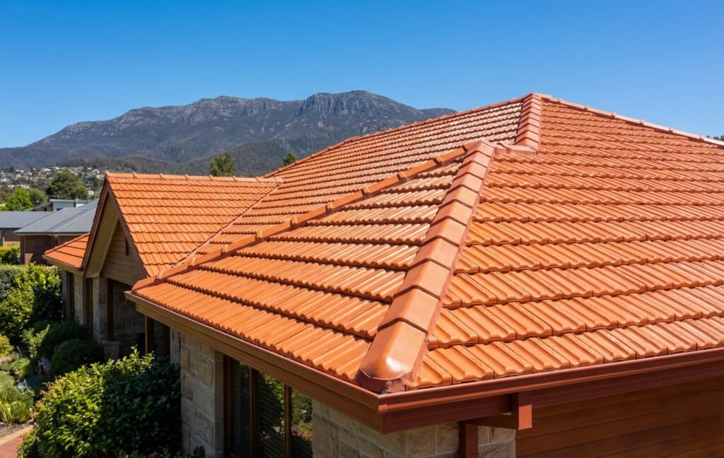 Modern tile roof upgrade on Tasmanian home in new year