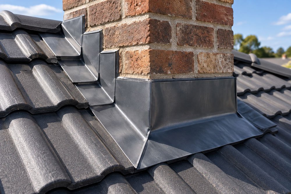 Chimney flashing roof replacement repair