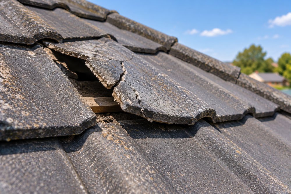 Cracked lifted tiles roof repairs