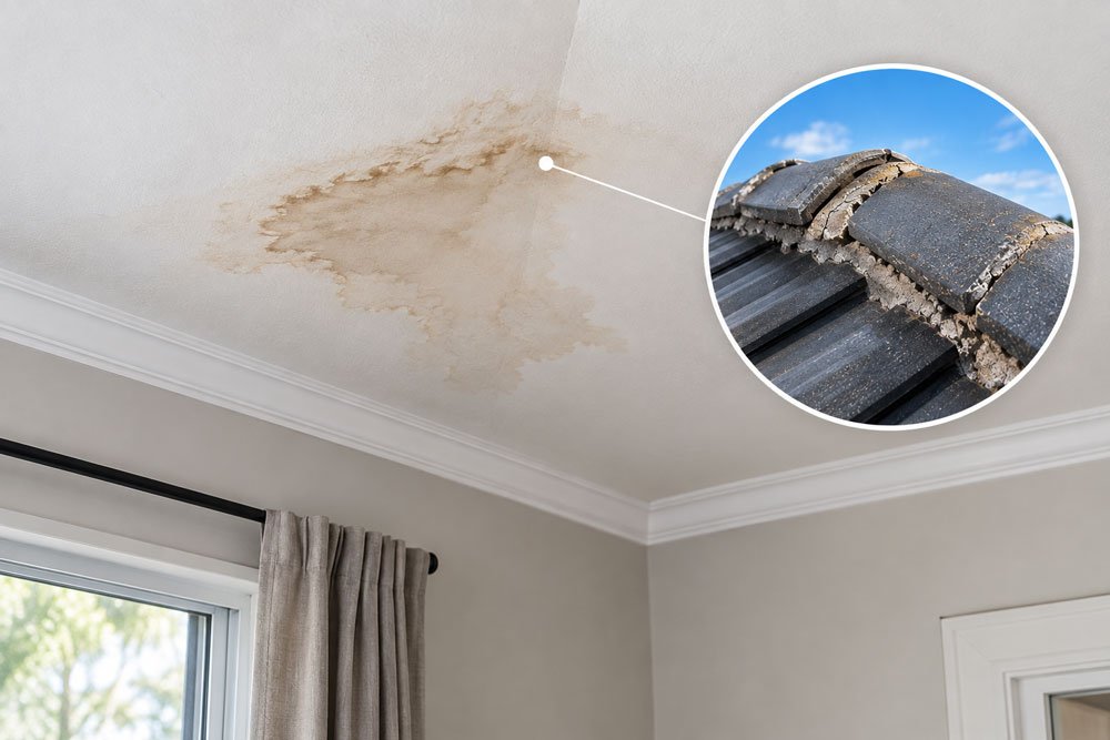 Ceiling Stain Roof Leak Repair